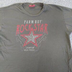 FARMBOY ROCKSTAR Champion Rock Picker Horse Ranch Vintage Y2K T-Shirt